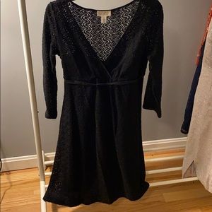 Loft Size 10 Black Crochet Dress